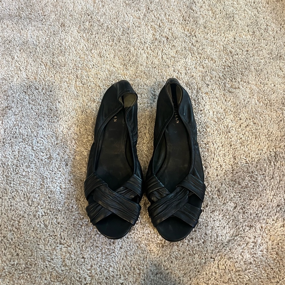 Black Strap Cole Haan Flat Size 11